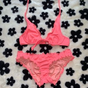 Coral bathing suit